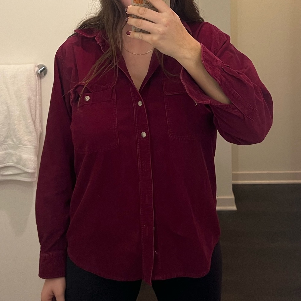 Burgundy corduroy